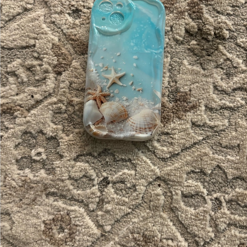 iPhone 13 Beach Themed Phone Case with Seashells